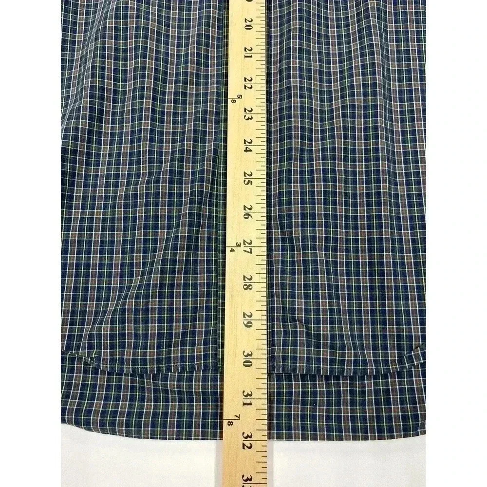 Polo Ralph Lauren Blake Blue Green Plaid Mens Size L Button Up Long Sleeve Shirt